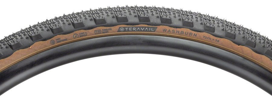 Teravail Washburn Tire - 700 x 38 Tubeless Folding Tan Durable