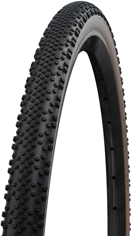 Schwalbe G-One Bite Tire - 700 x 38 Tubeless Folding BLK/Bronze Performance Line Race Guard Addix