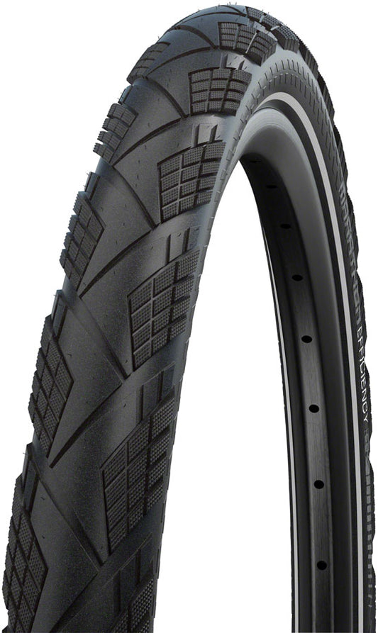 Schwalbe Marathon Efficiency Tire - 700 x 38 Clincher Folding BLK/Reflective Evolution Line Super Race Addix Race E-50