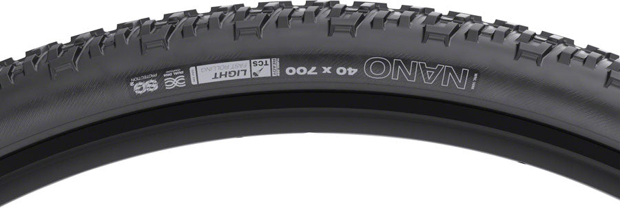 WTB Nano Tire - 700 x 40 TCS Tubeless Folding Black Light Fast Rolling SG2