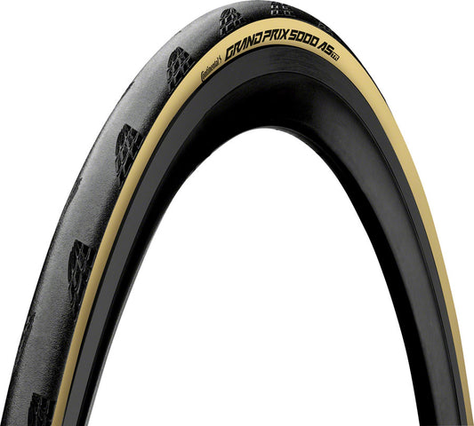 Continental Grand Prix 5000 All Season TR Tire - 700 x 25 Tubeless Folding BLK/Cream BLKChili Vectran Breaker LazerGrip