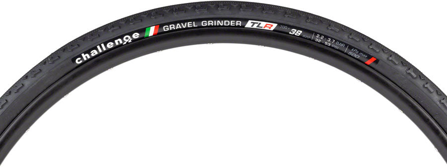 Challenge Gravel Grinder Race Tire - 700 x 38 Tubeless Folding Black