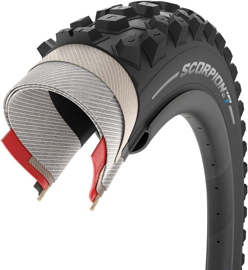 Pirelli Scorpion E-MTB S Tire - 29 x 2.6 Tubeless Folding Black