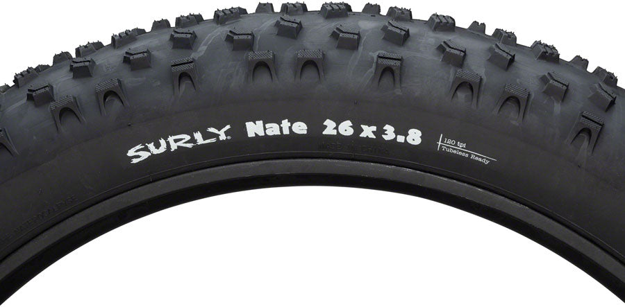 Surly Nate Tire - 26 x 3.8 Tubeless Folding Black 120tpi