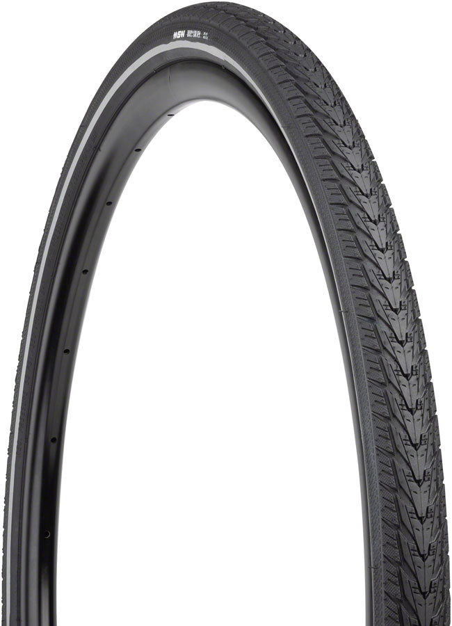 MSW Daily Driver Tire - 700 x 38 BLK Rigid Wire Bead Reflective Sidewall 33tpi