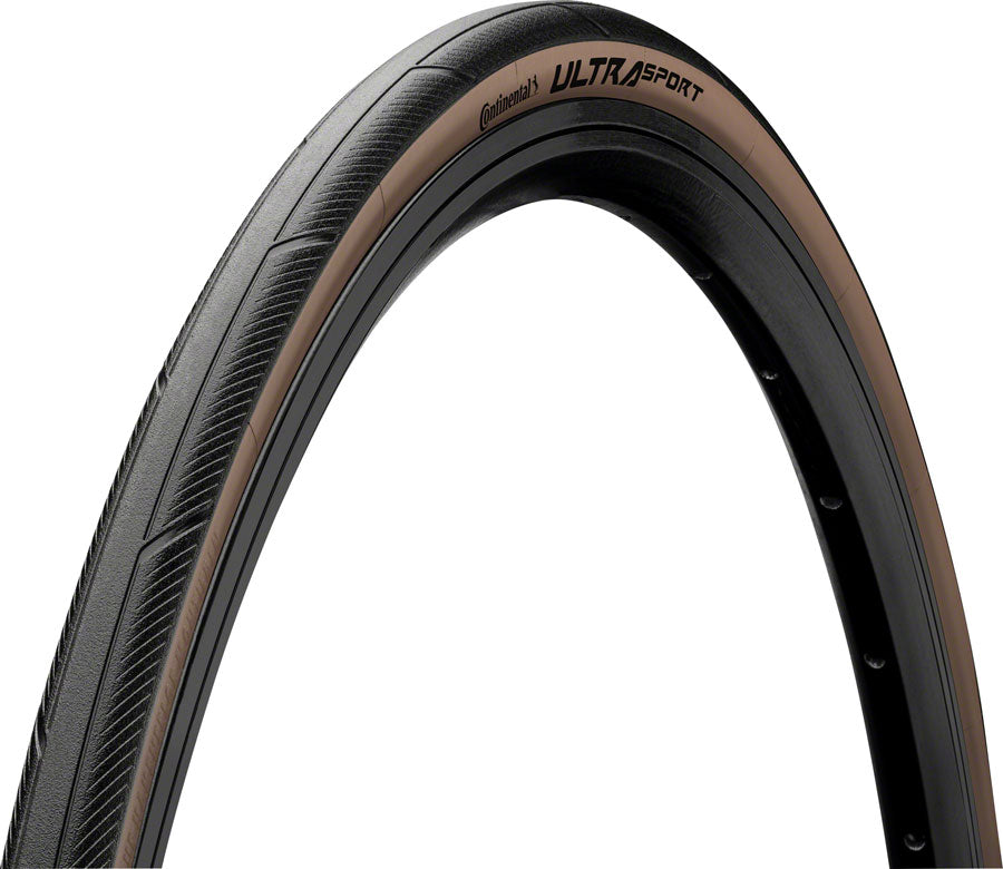 Continental Ultra Sport III Tire - 700 x 28 Clincher Folding BLK/Brown PureGrip Performance E25