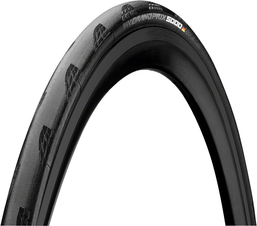 Continental Grand Prix 5000 Tire - 700 x 25 Clincher Folding BLK BLKChili Vectran Breaker LazerGrip ACT