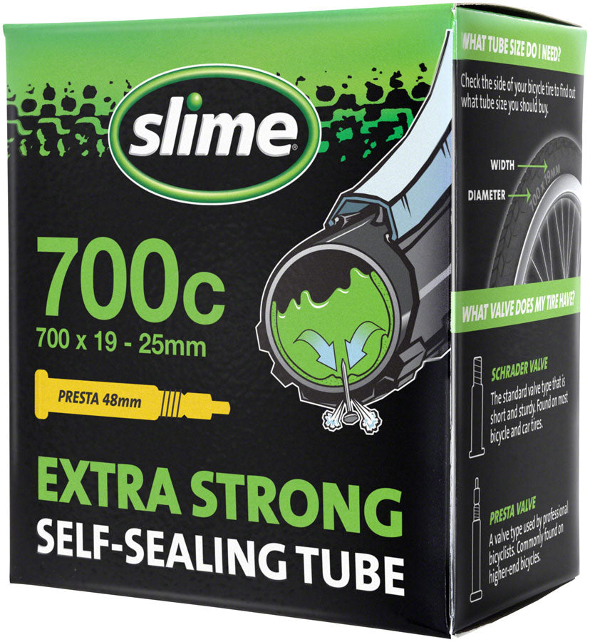 Slime Self-Sealing Tube - 700 x 19 -25mm 48mm Presta Valve