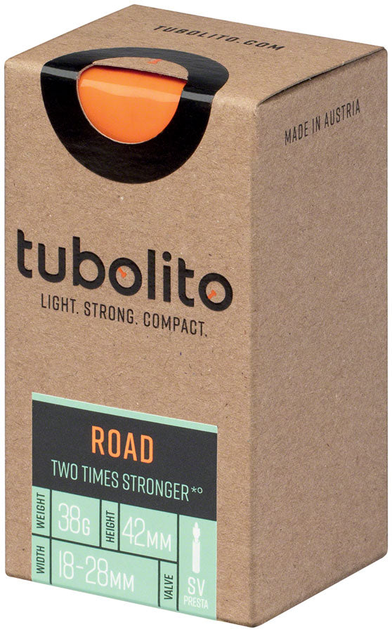 Tubolito Tubo Road Tube - 700 x 18-32mm 42mm Presta Valve Orange