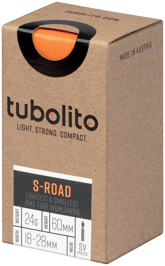 Tubolito S-Tubo Road Tube - 700 x 18-32mm 60mm Presta Valve Orange