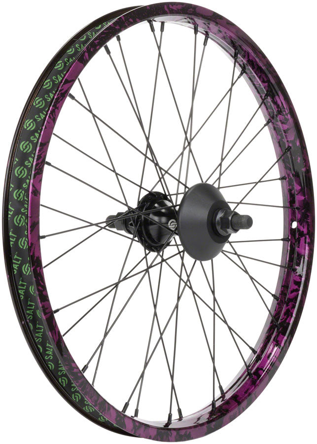 Salt EX Rear Wheel - 20" Black/Purple Splatter LHD