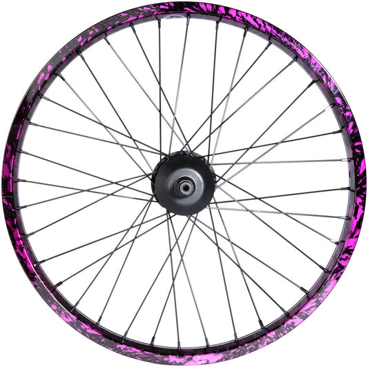 Salt Everest Rear Wheel - 20" Black/Purple Splatter Freecoaster LHD