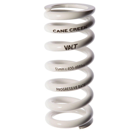 Cane Creek Progressive Rate VALT Lightweight Rear Shock Spring - 55mm x 450-550lbs White