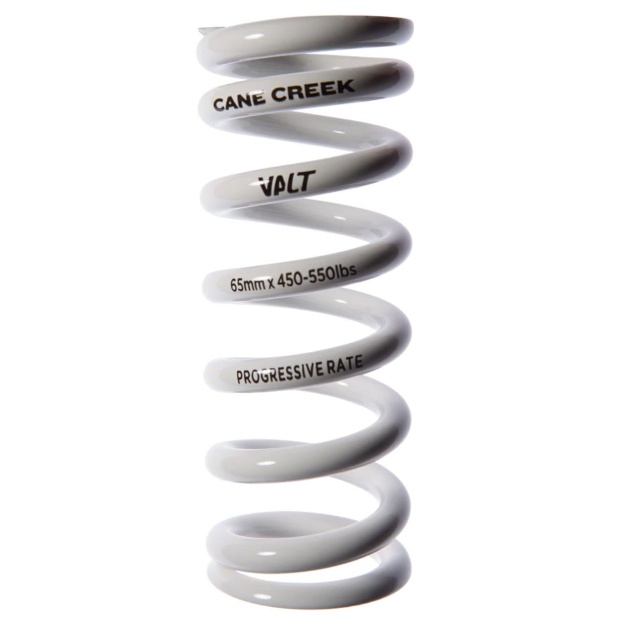 Cane Creek Progressive Rate VALT Lightweight Rear Shock Spring - 65mm x 450-550lbs White