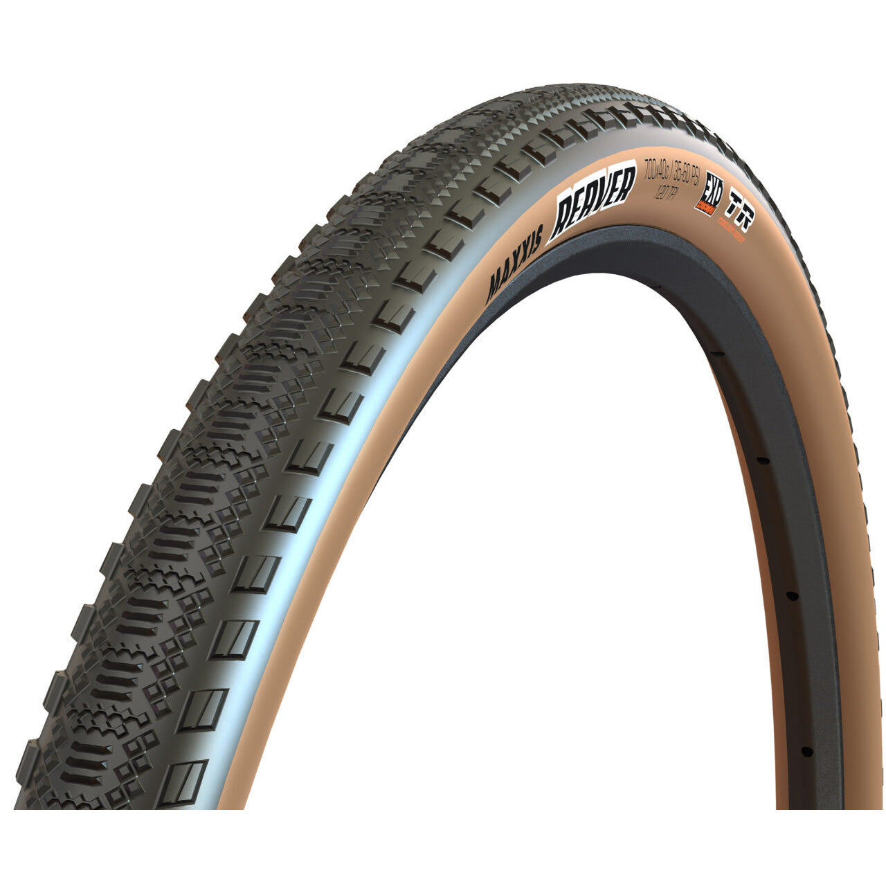 Maxxis Reaver Tire - 700 x 40 Tubeless Folding Tan Dual EXO