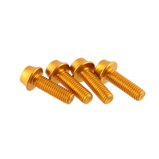 Wolf Tooth Water Bottle Cage Bolts - Set/4 Aluminum Gold